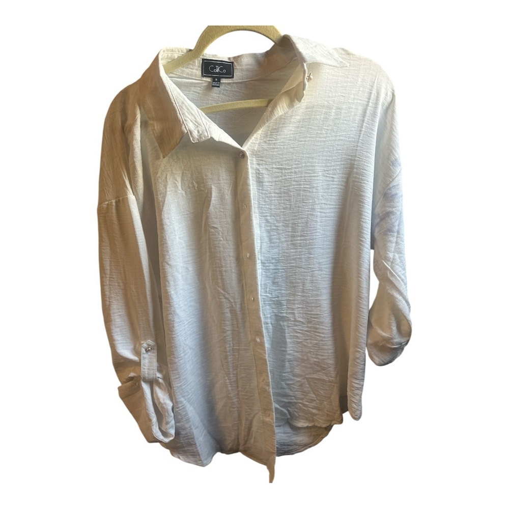 Colin Stuart White Casual Button Down Shirt Relaxed Fit